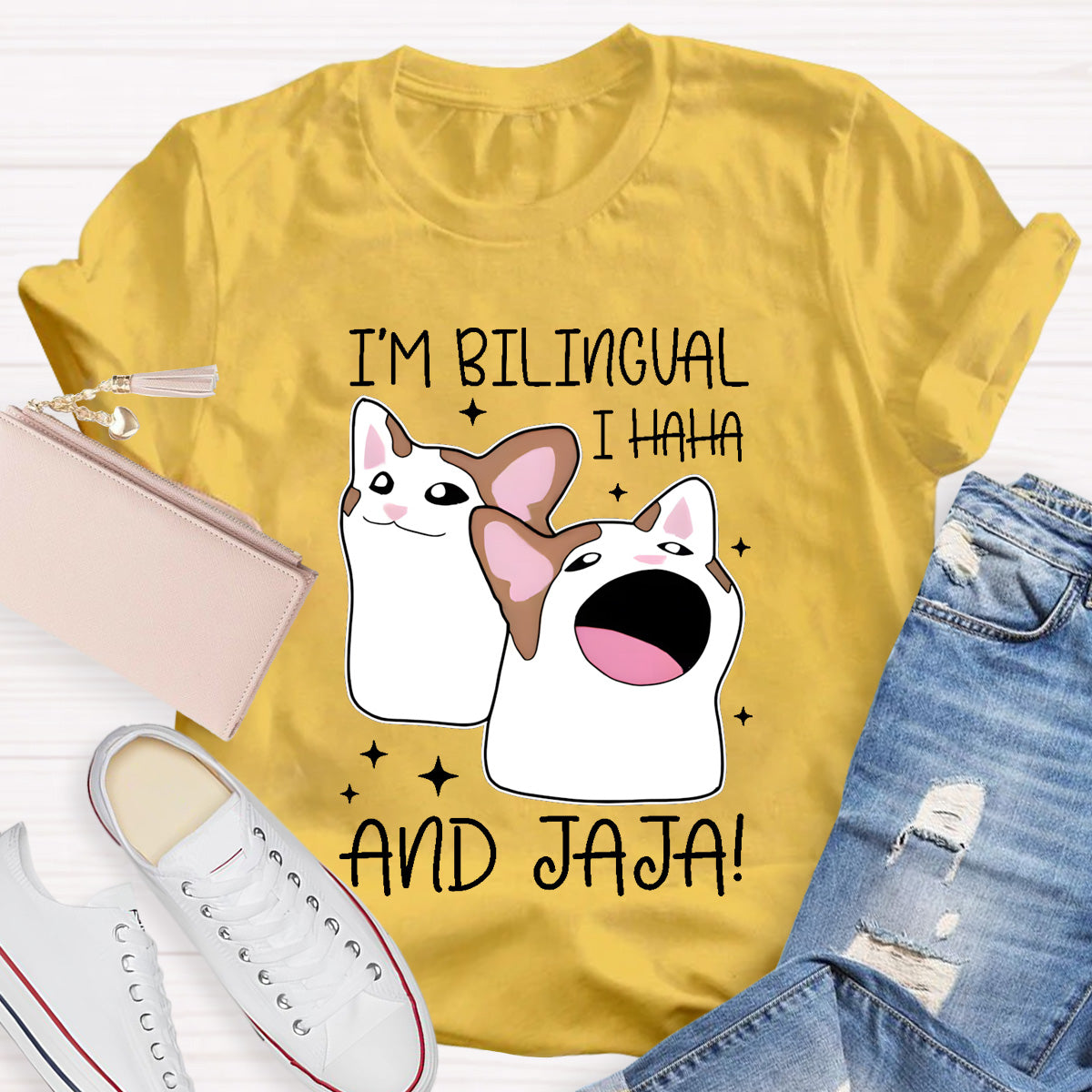 I'm Bilingual I Haha And Jaja Teacher T-Shirt