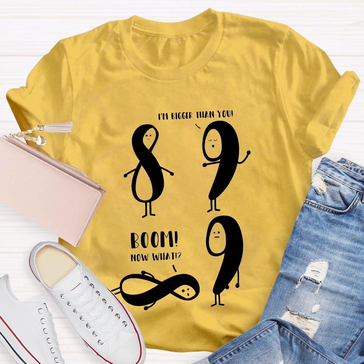 Funny Math I'm Bigger Than You Teacher T-Shirt
