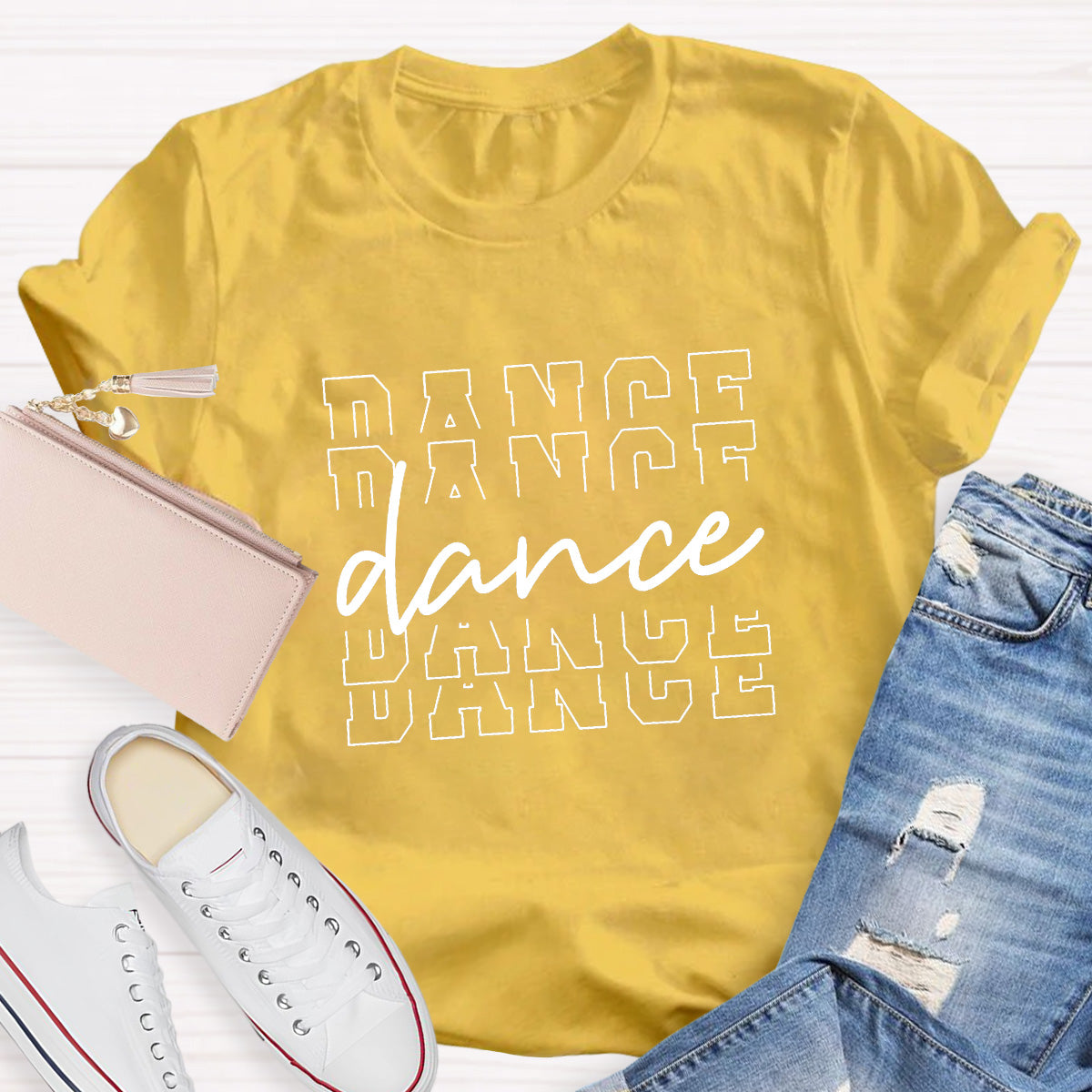 Dance Black Letters Teacher T-Shirt