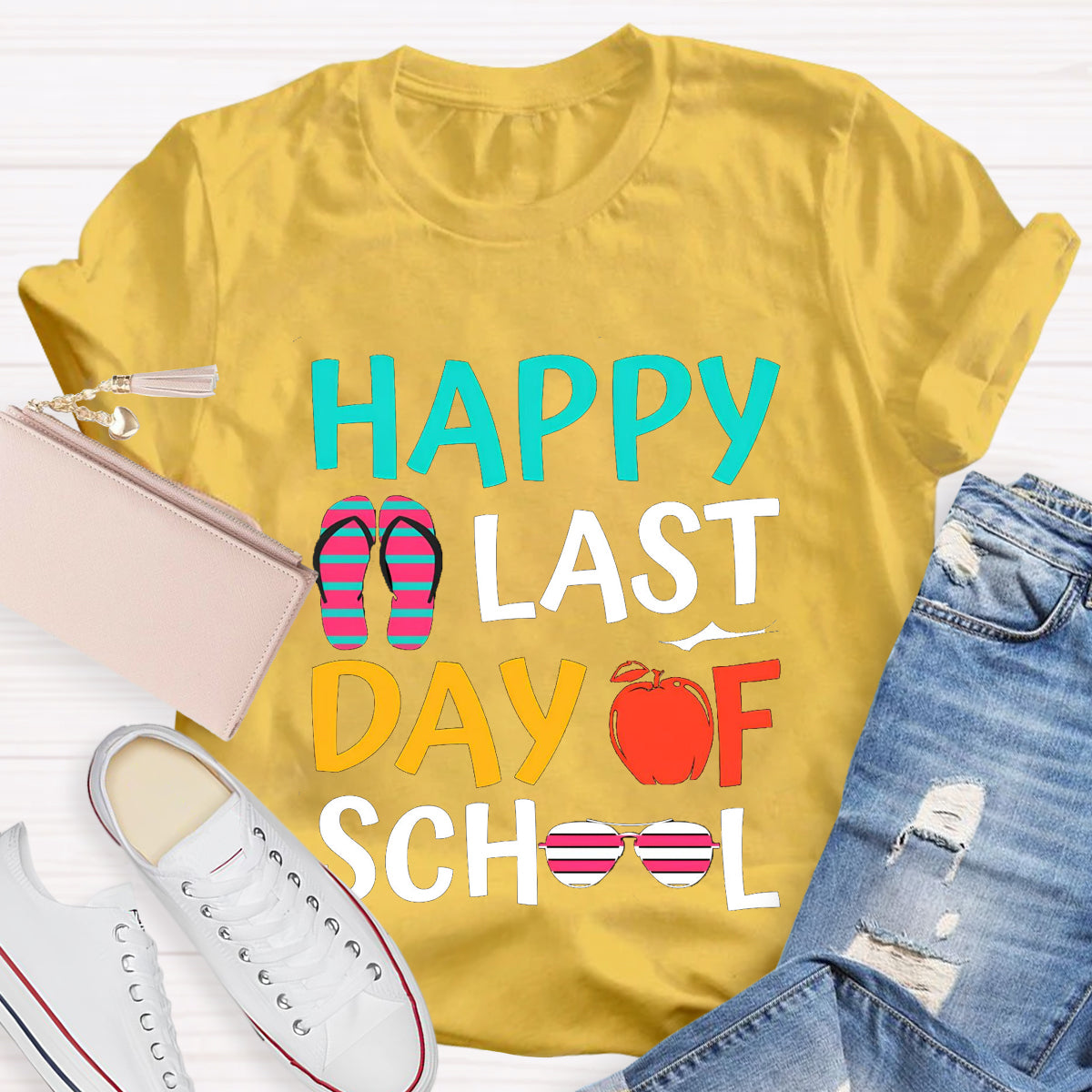Happy Last Day Of School Beach Summer T-Shirt