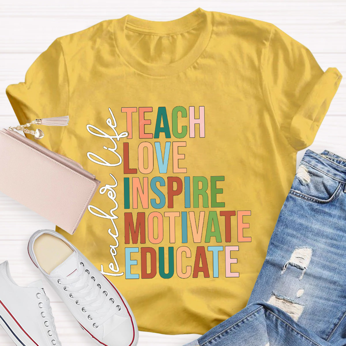 Teach Love Inspire Teacher T-Shirt
