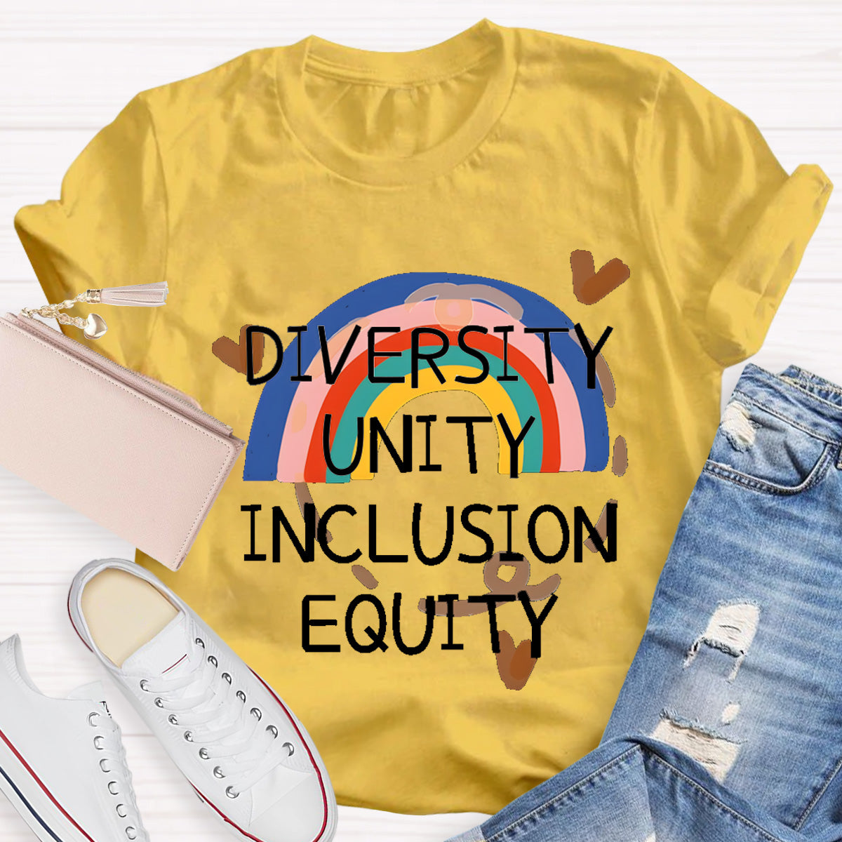 Diversity Unity Inclusion Equity Rainbow T-Shirt