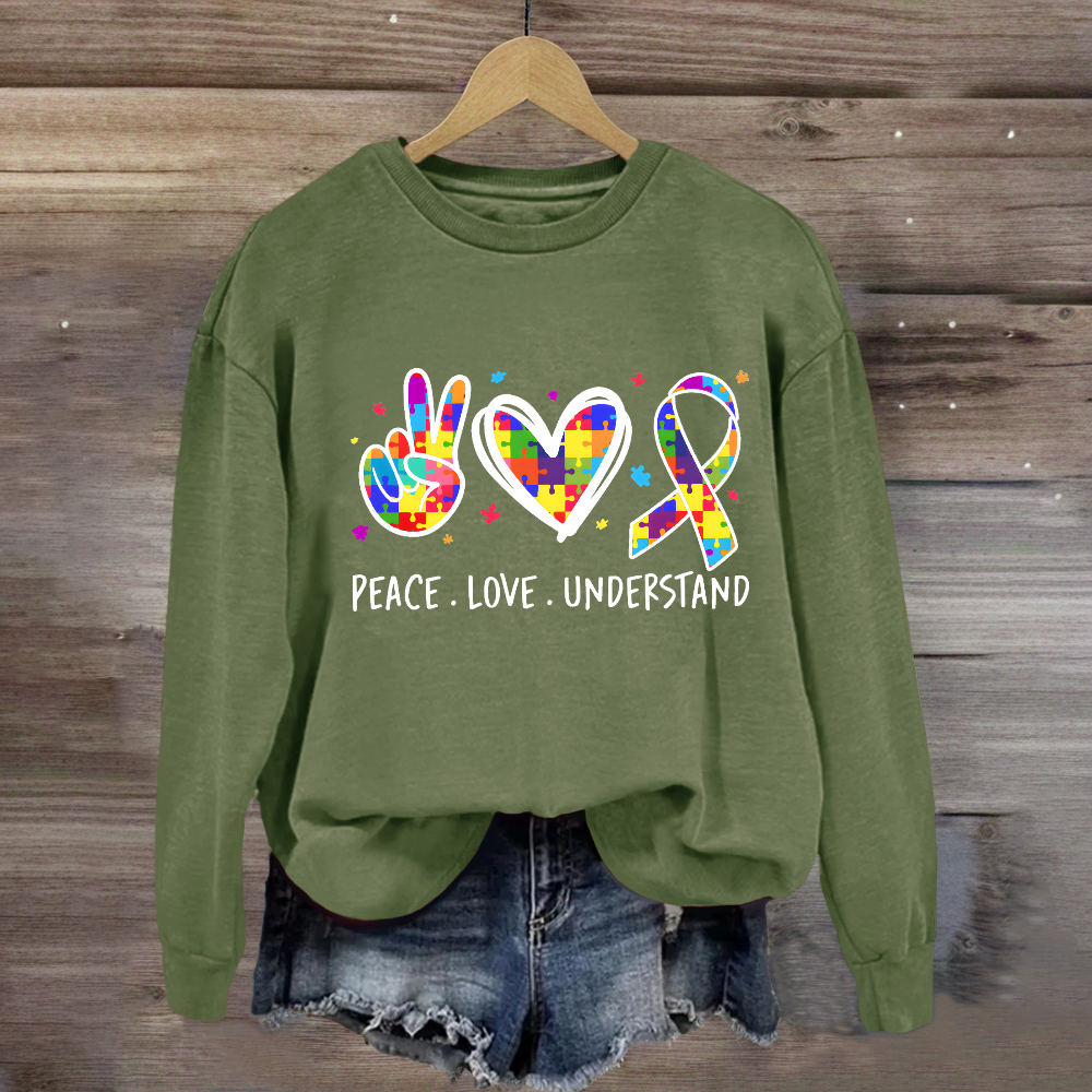 Peace Love Understand Teacher Sweatshirt