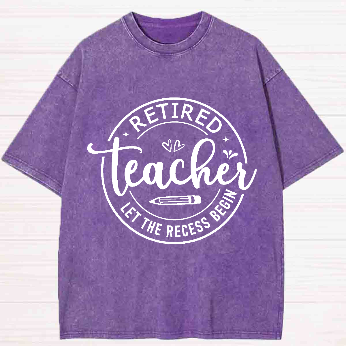 Retired Teacher Let The Recess Begin Washed T-shirt
