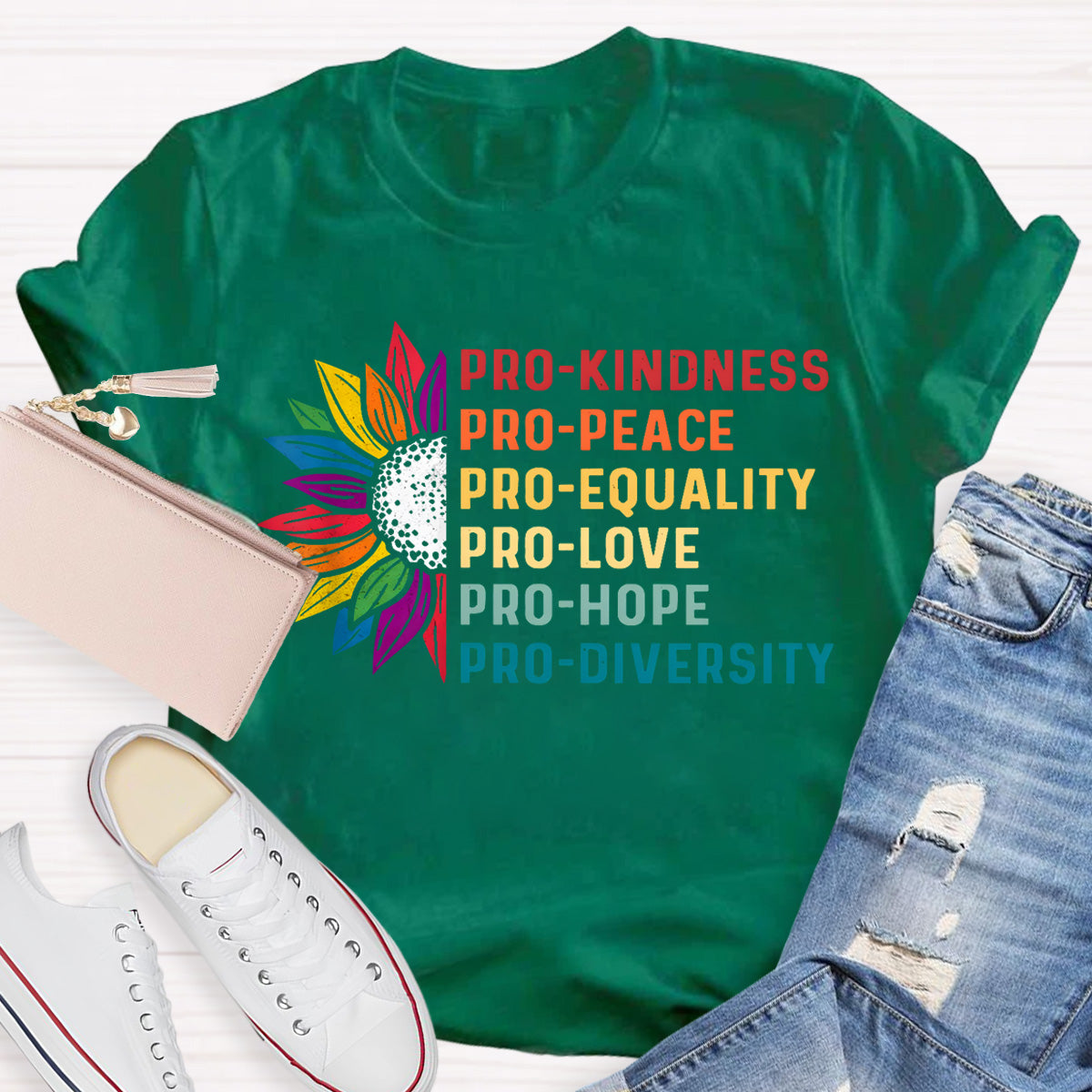 Pro Kindness Pro Hope Teacher T-Shirt