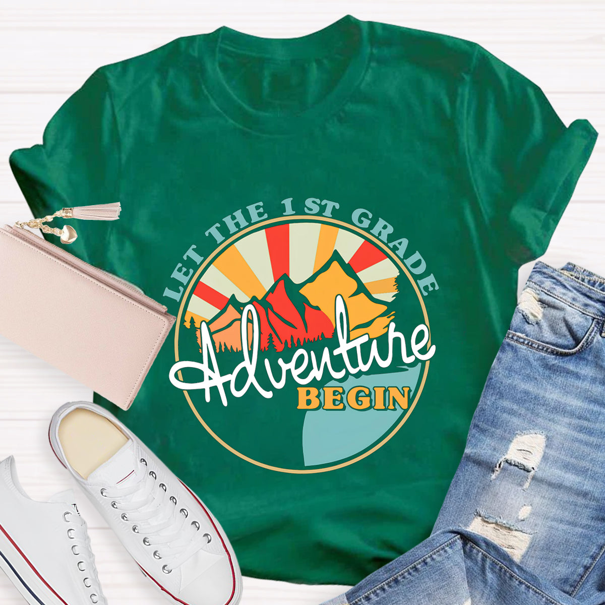 Personalized Let The 1st Grade Adventure Begin Teacher T-Shirt