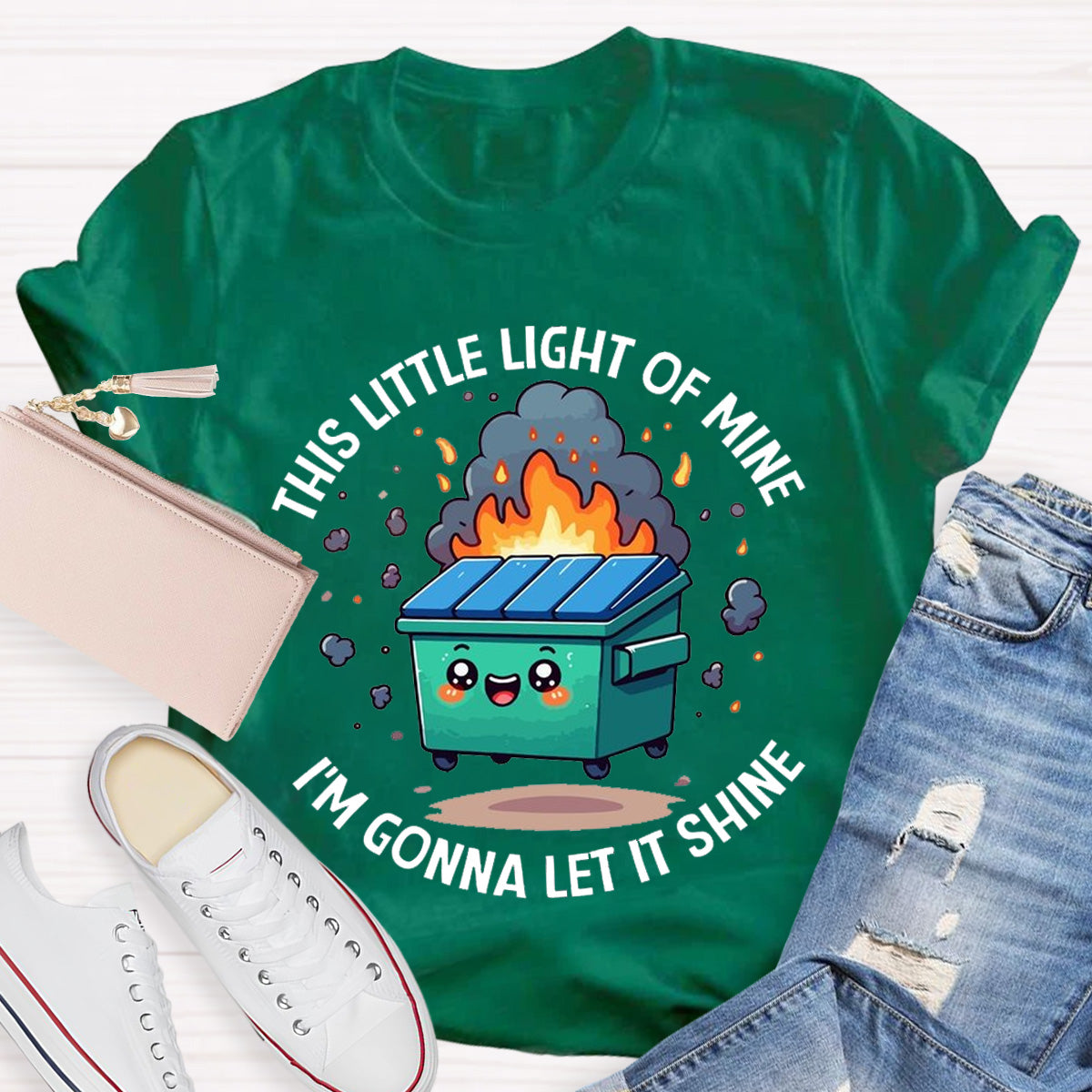 This Little Light Of Mine Lil Emotional Dumpster Fire ABA Therapist Teacher T-Shirt