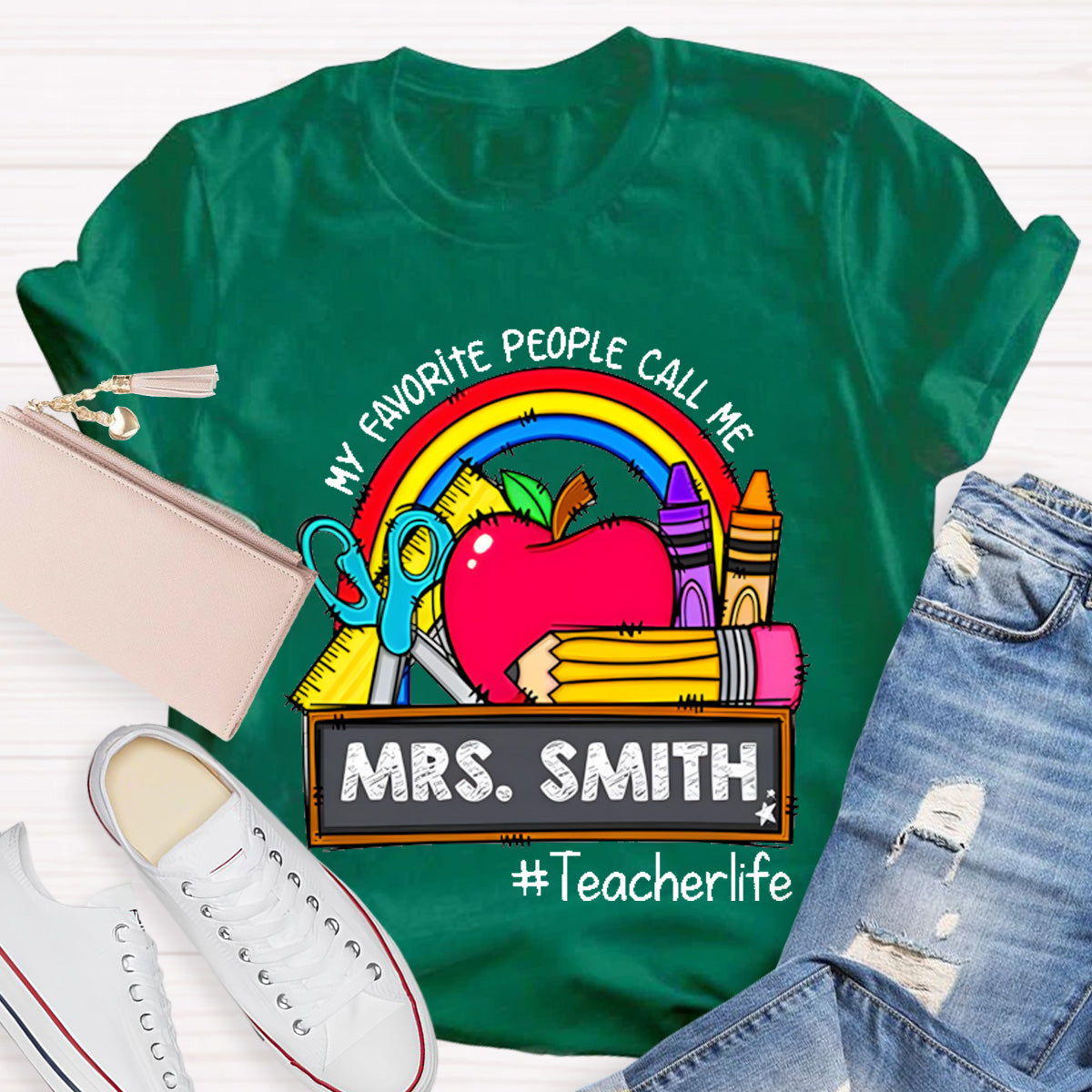 Personalized Name My Favorite People Call Me Teacherlife T-Shirt