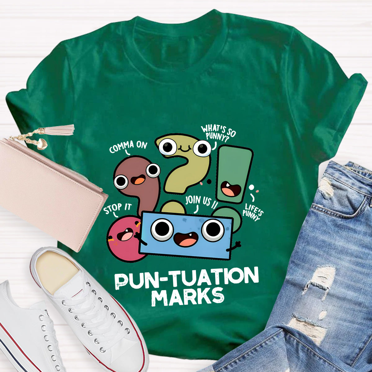 Pun-tuation Marks Teacher T-Shirt