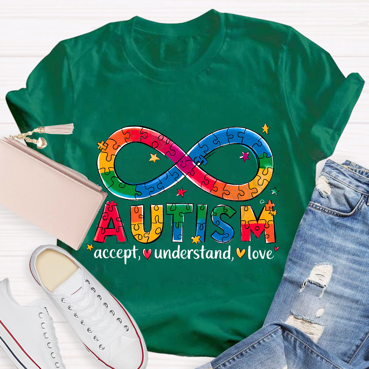 Autism Accept Understand Love Teacher T-Shirt