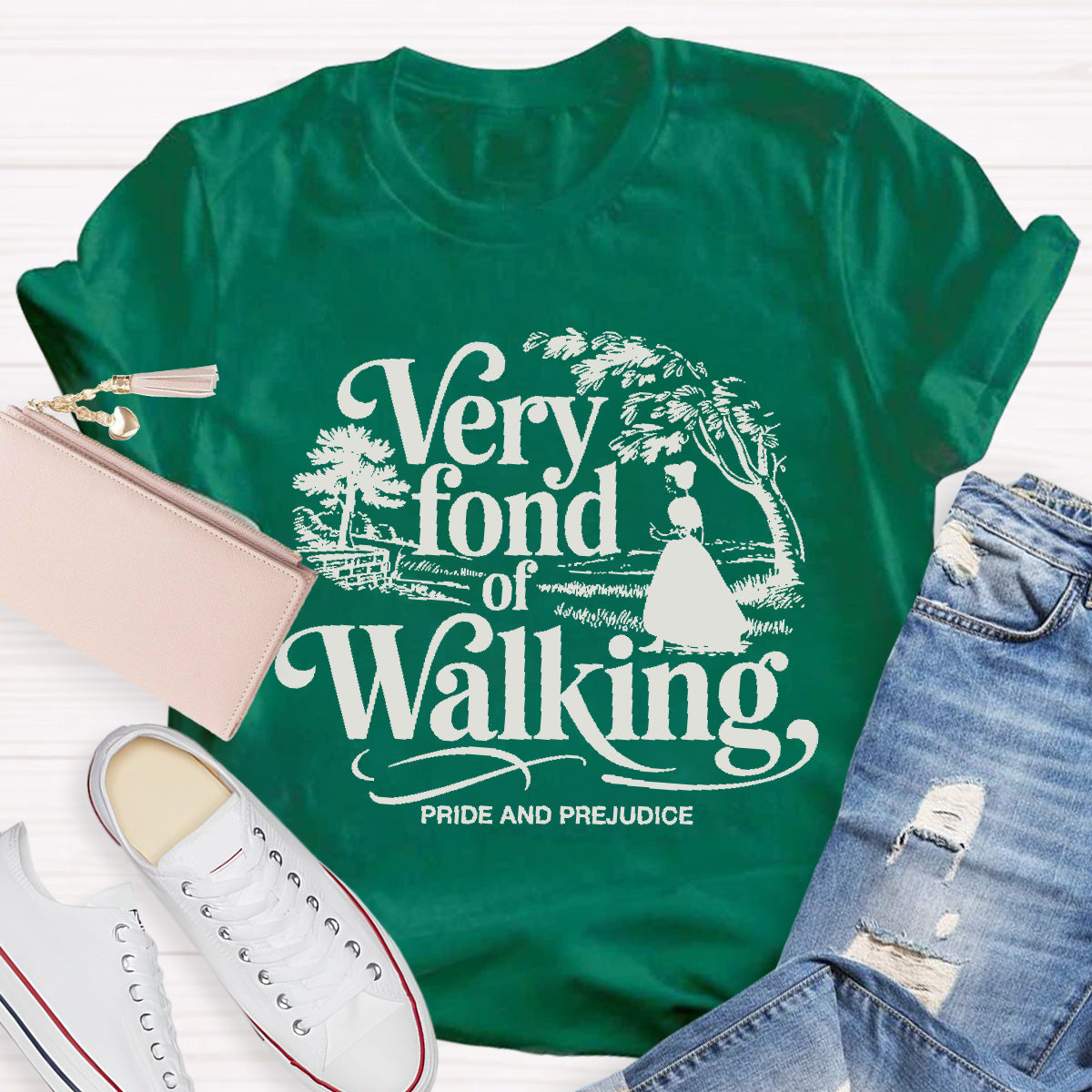 Very Fond Of Walking Teacher T-Shirt