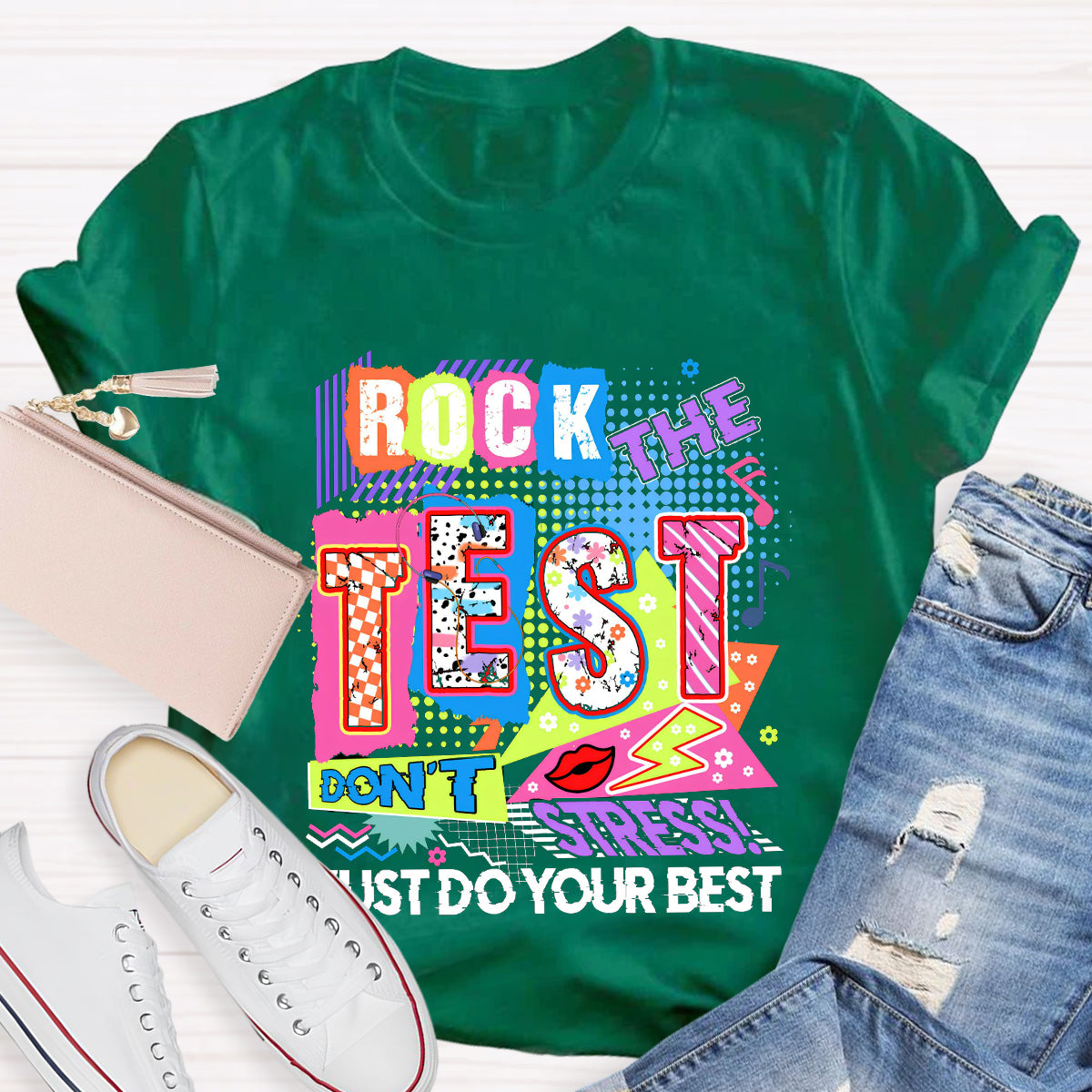 Rock The Test Teacher T-Shirt