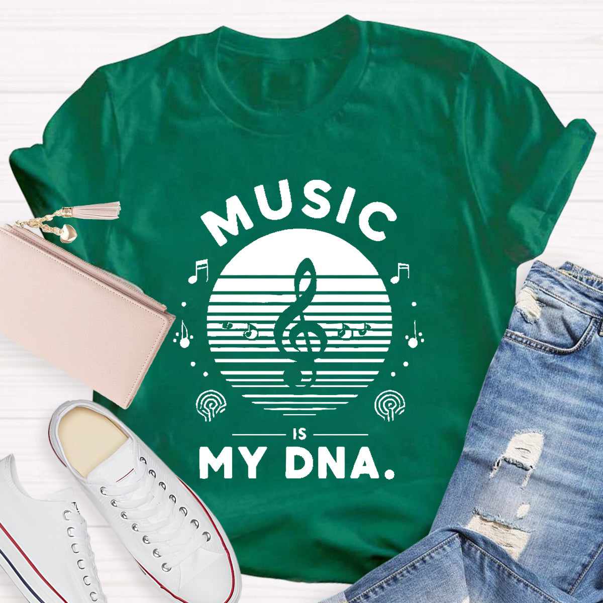 Music Is My Dna Teacher T-Shirt
