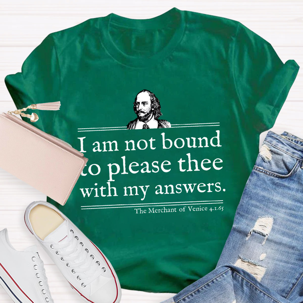 I Am Not Bound To Please Thee With My Answers Teacher T-Shirt