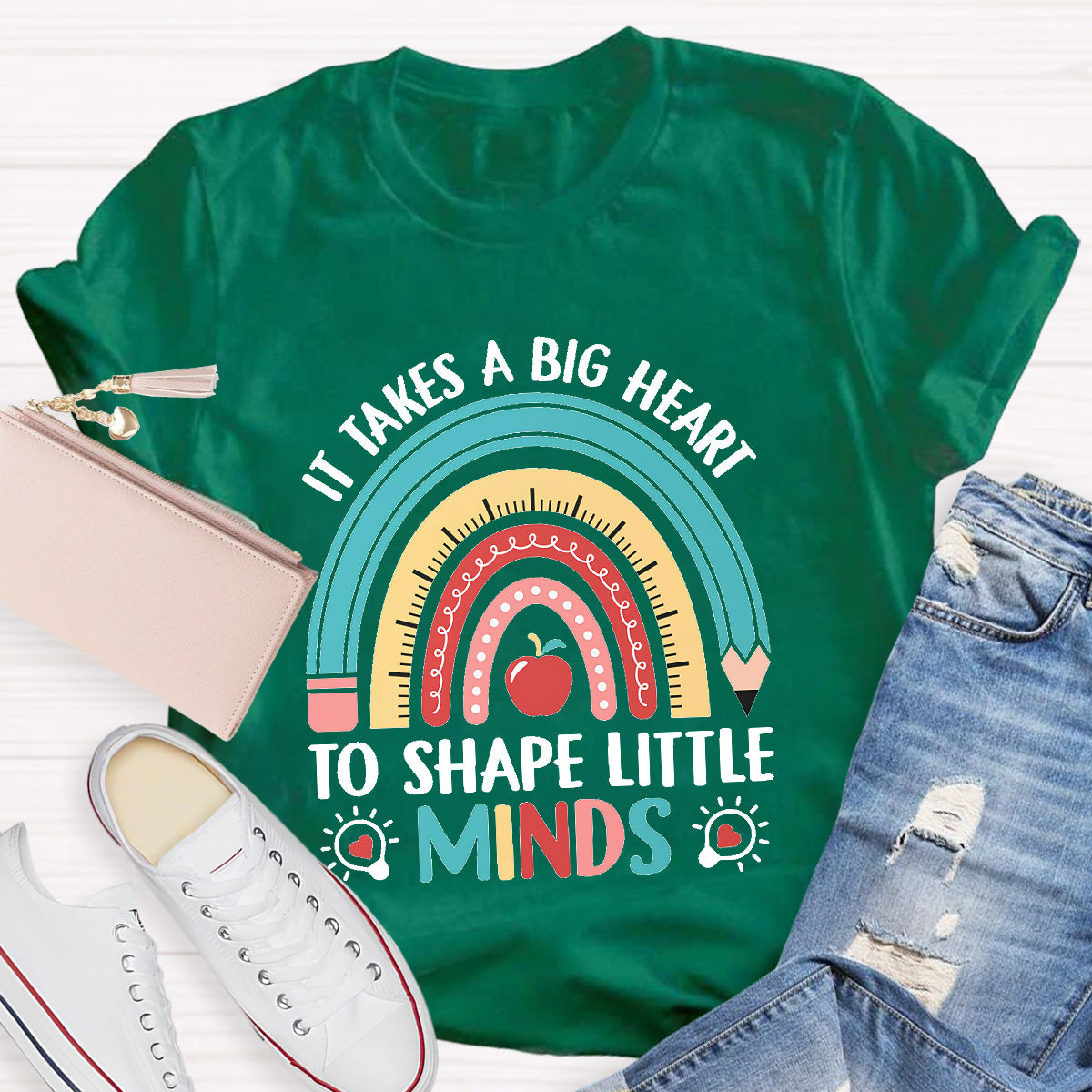 It Takes A BIg Heart Teacher T-Shirt