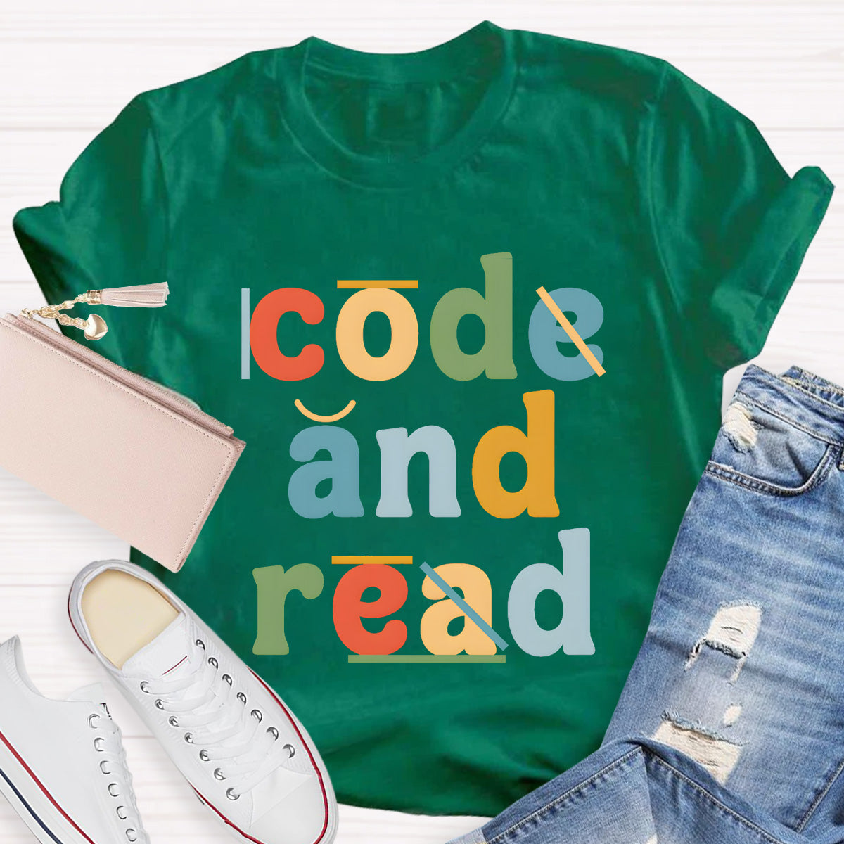 Code And Read Crammer Teacher T-Shirt