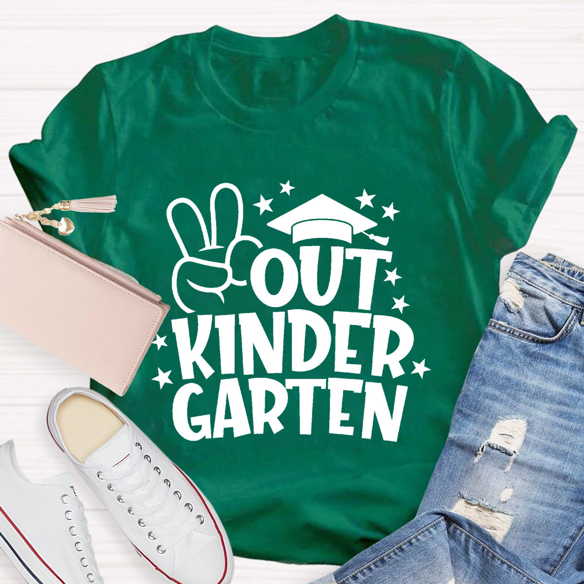 Personalized Grade Out Kinder Garten Teacher T-Shirt