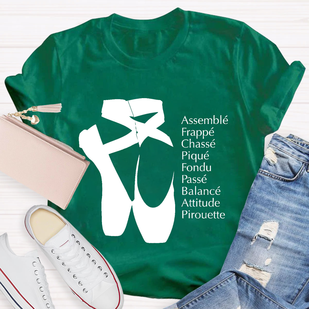 Ballet Terms Classic Pointe Shoes Ballerina Dancer T-Shirt