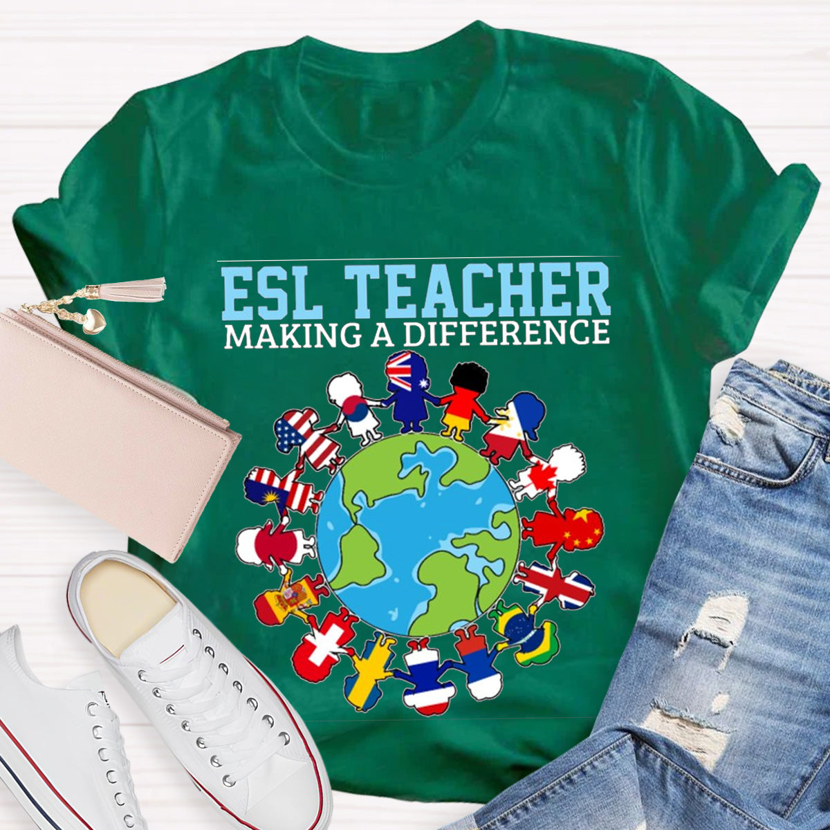 Esl Teacher Marking A Difference Teacher T-Shirt