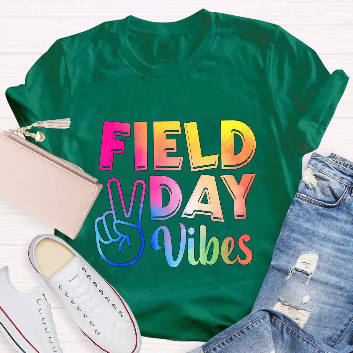 Field Day Vibes Teacher T-Shirt