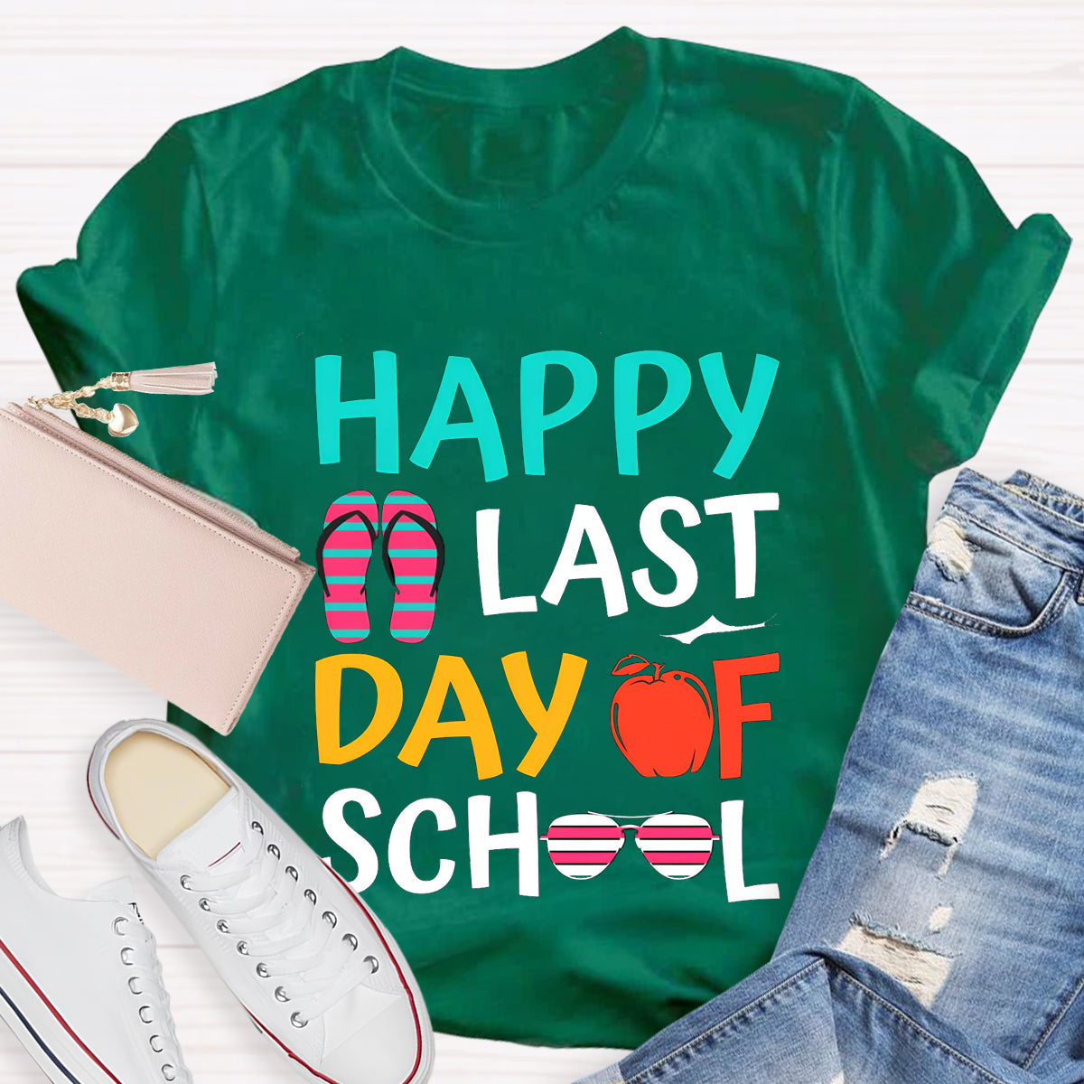 Happy Last Day Of School Beach Summer T-Shirt