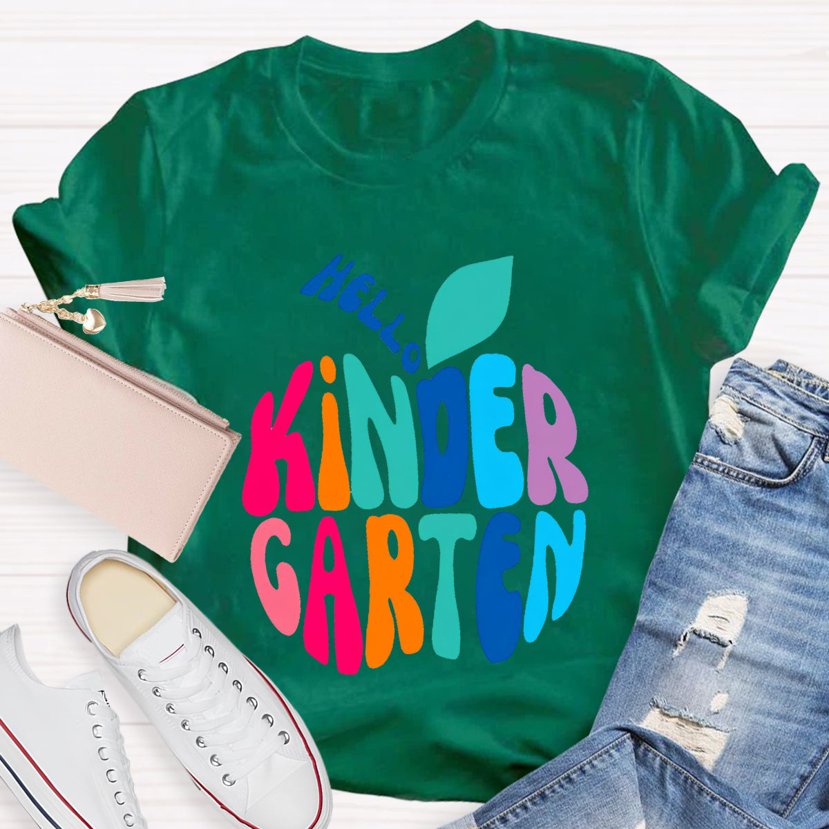 Personalized Grade Hello Kindergarten Teacher T-Shirt