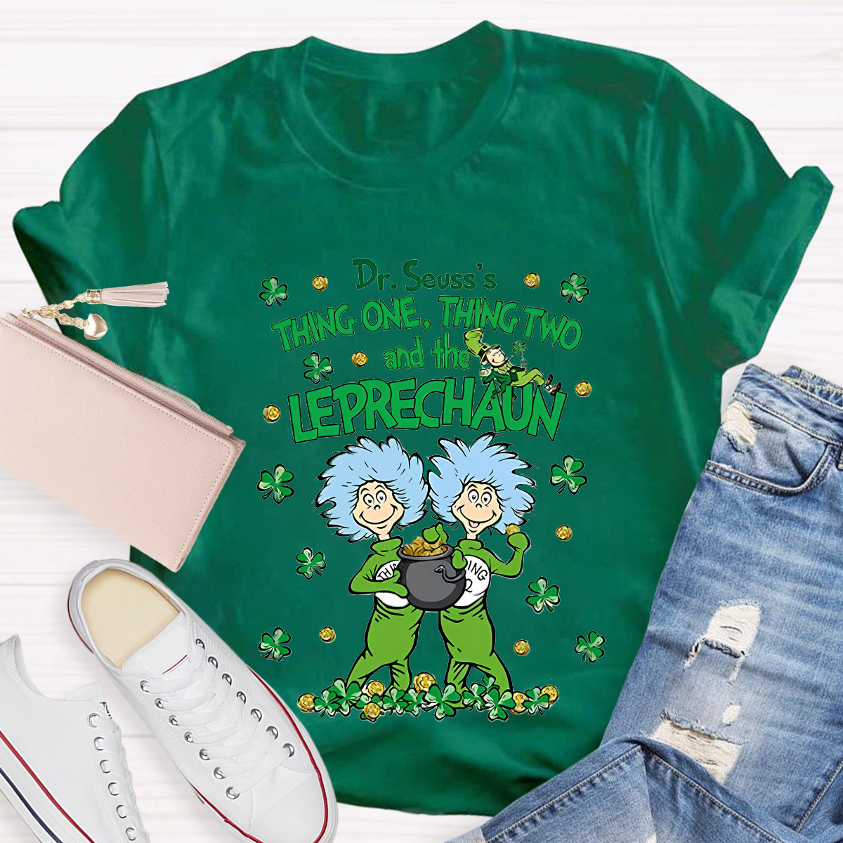Thing One Thing Two And The Leprechaun Teacher T-Shirt