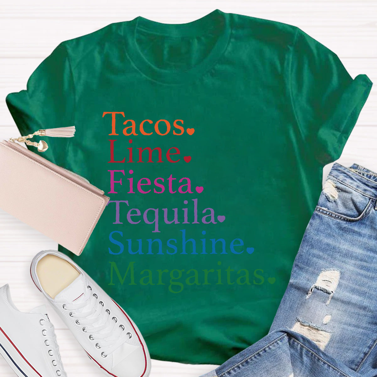 Tacos Lime Fiesta Tequila Margaritas Spanish Teacher T-Shirt