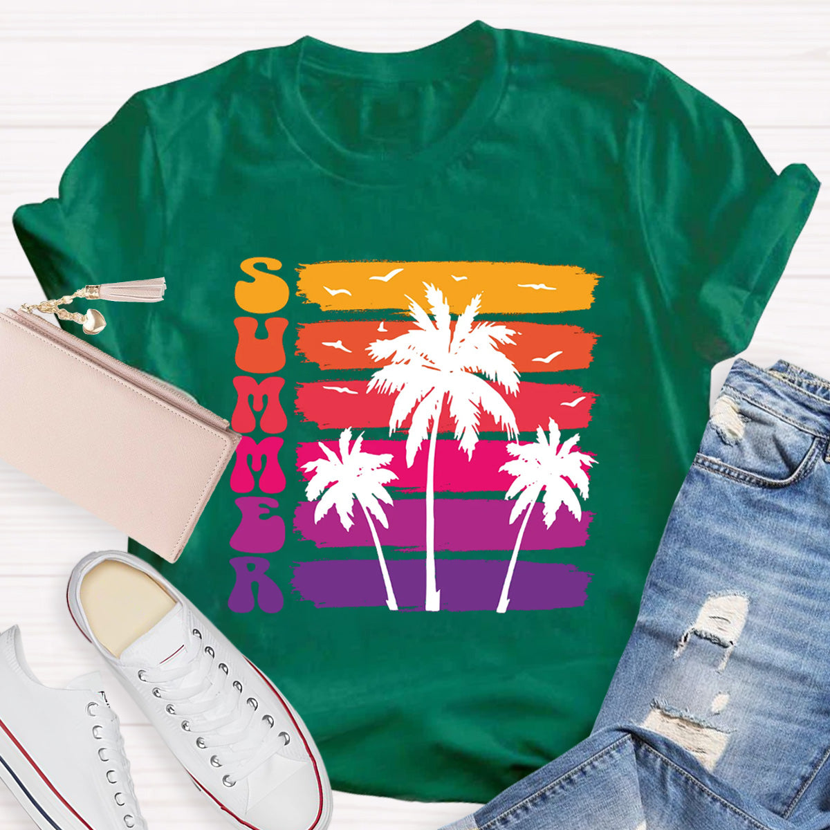 Summer Beach Teacher T-Shirt