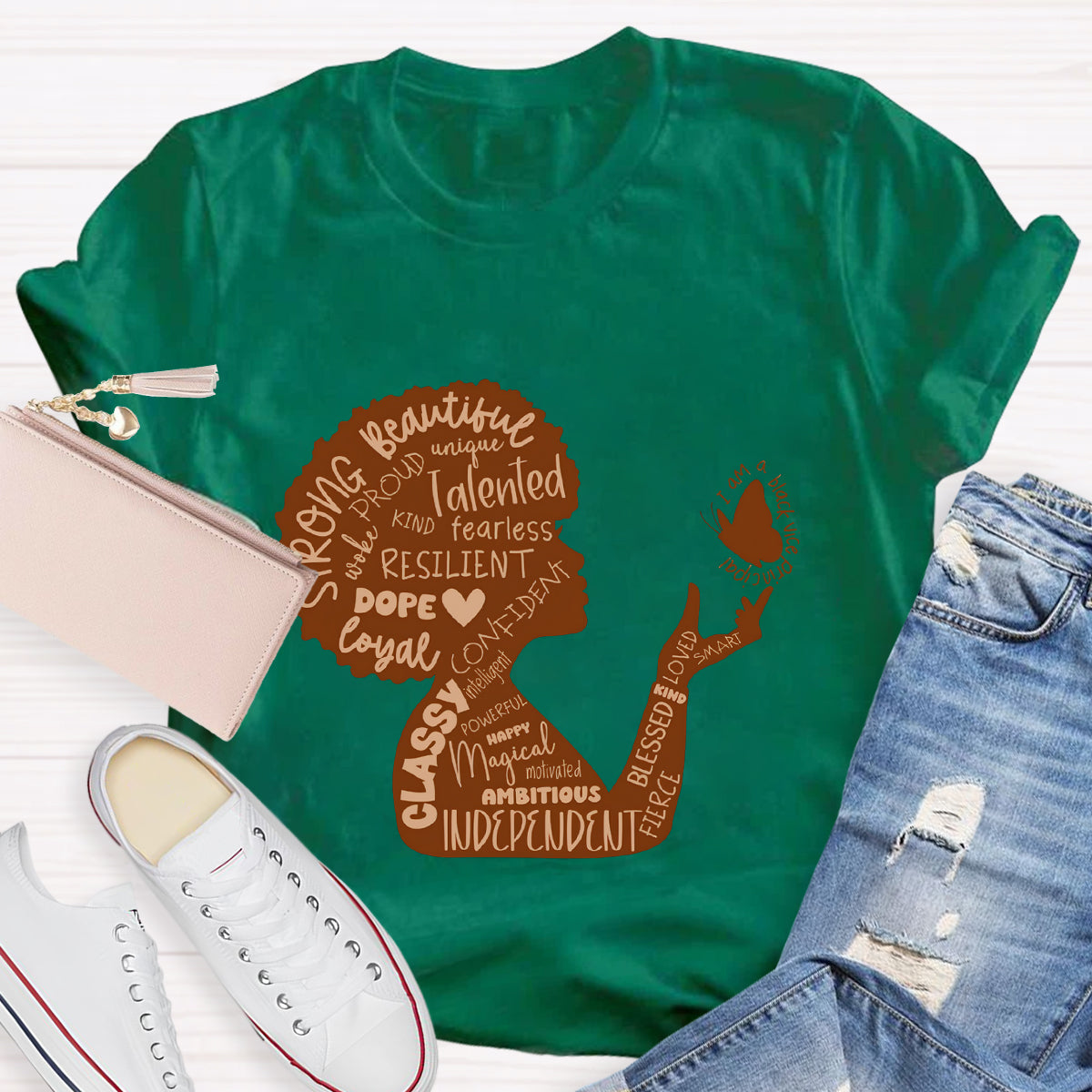 She is Beautiful Strong Independent Women T-Shirt