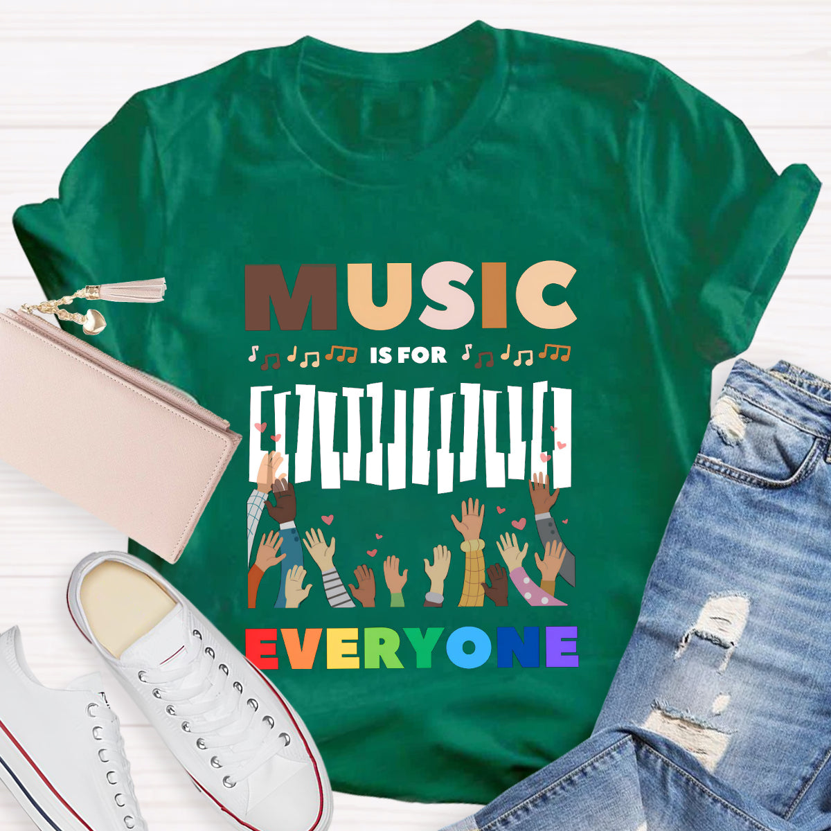 Music Is For Everyone Teacher T-Shirt