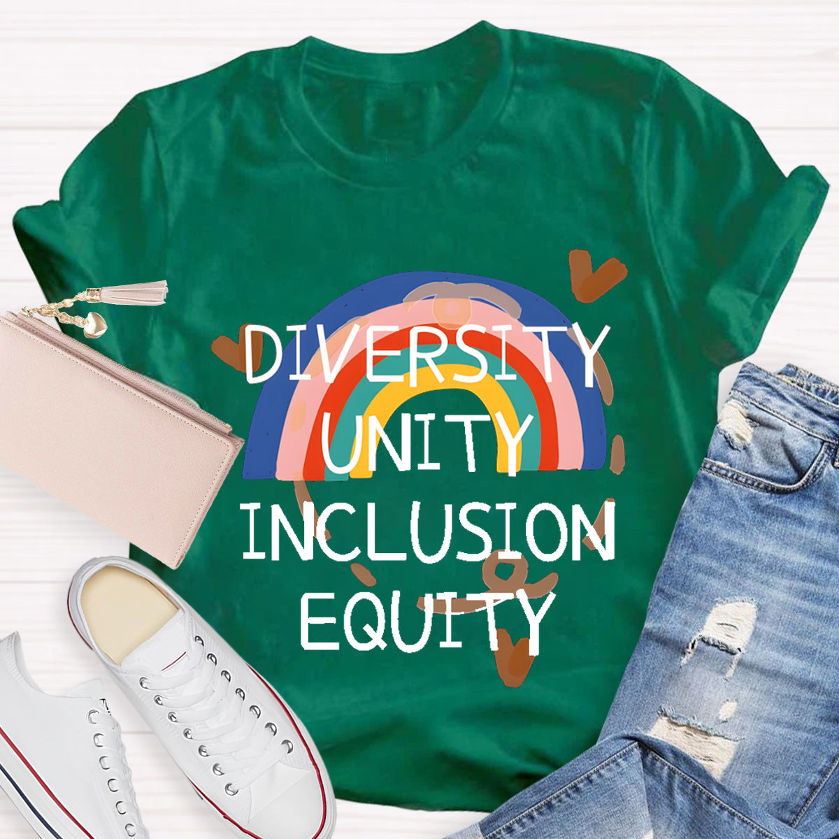 Diversity Unity Inclusion Equity Rainbow T-Shirt
