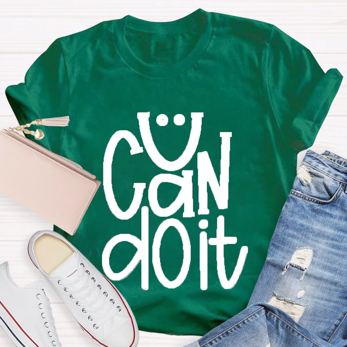 Can Do It Smile Teacher T-Shirt