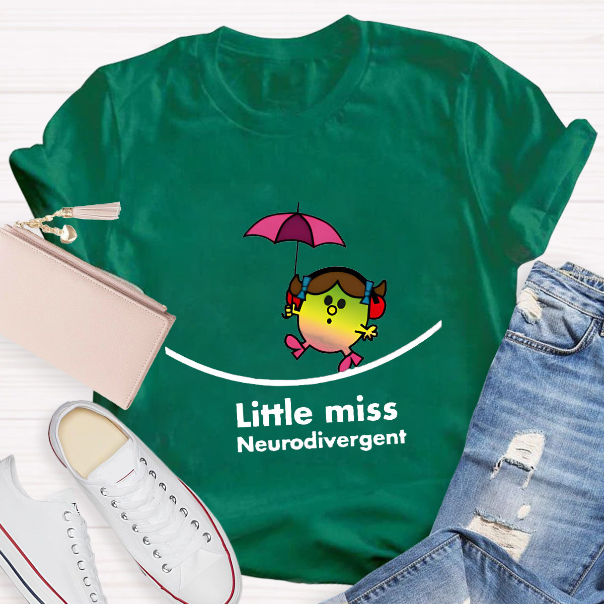 Neurodivergent Little Miss Teacher T-Shirt