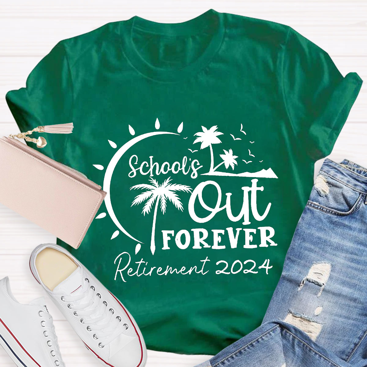 Personalized Retirement Time School's Out Forever T-Shirt