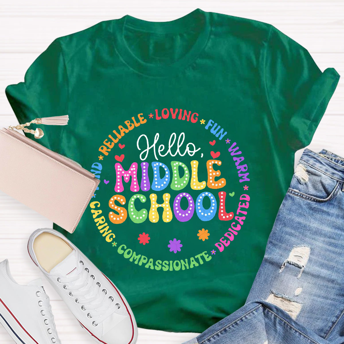Hello Middle School Loving Teacher T-Shirt