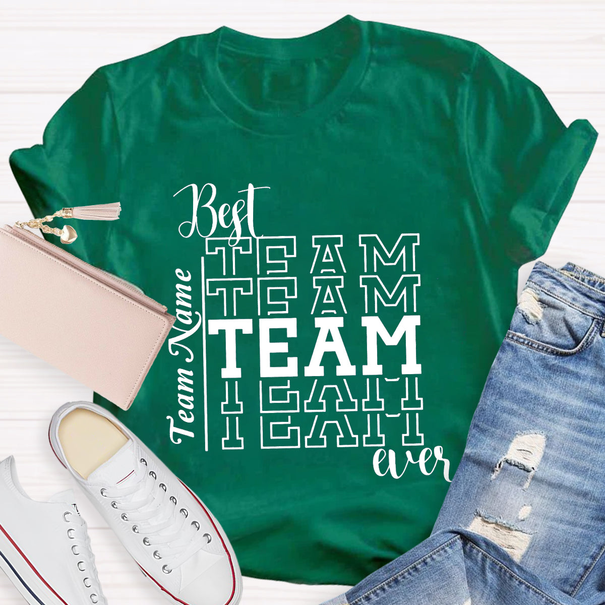 Personalized Best Team Ever Teacher T-Shirt