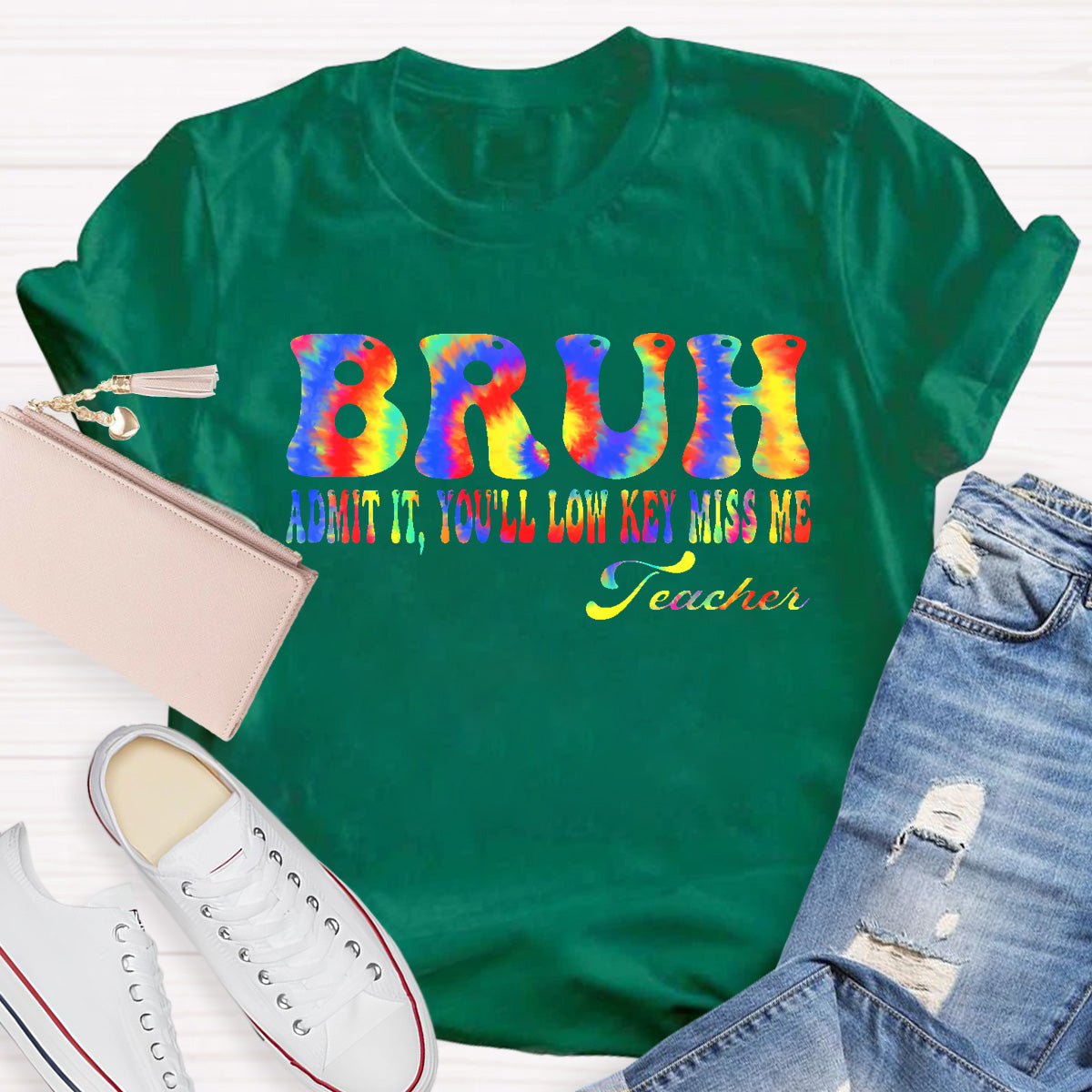 Bruh Admit It You All Low Key Miss Me Teacher T-Shirt