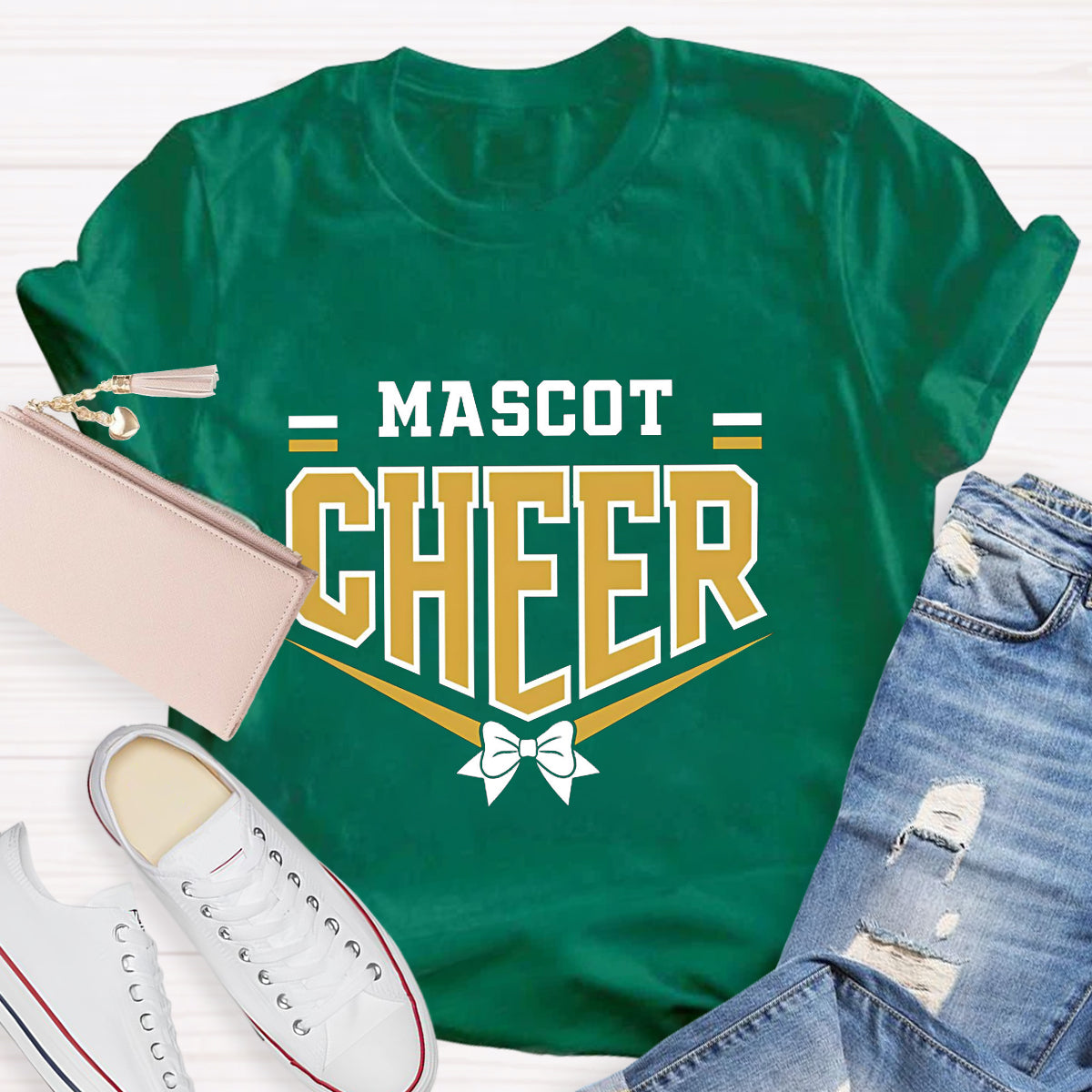 Personalized Mascot Cheer Teacher T-Shirt