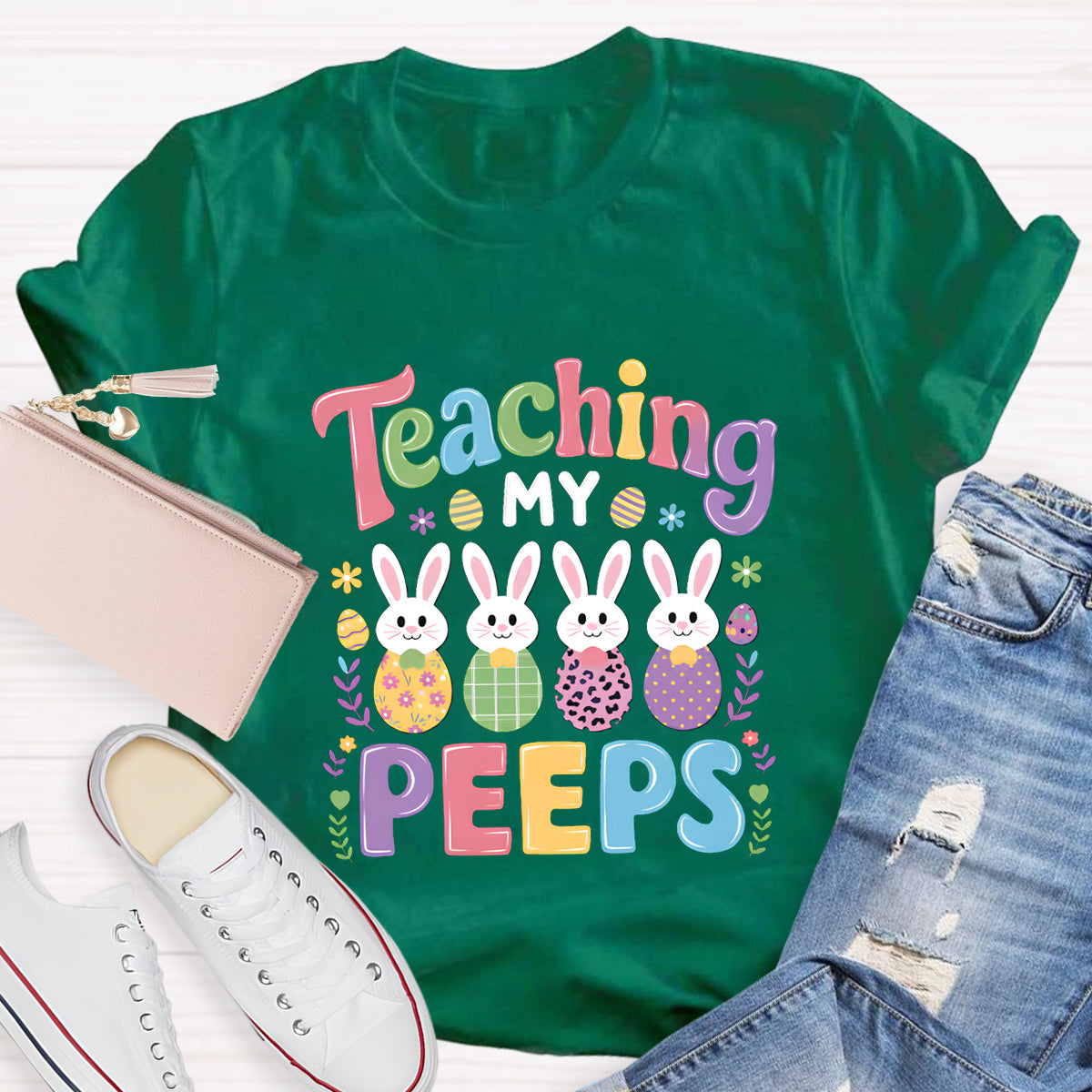 Teaching My Peeps Teacher T-Shirt