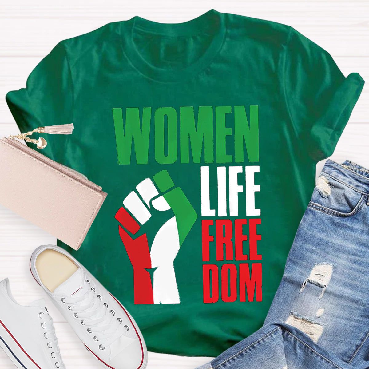 Woman Life Freedom Teacher T-Shirt