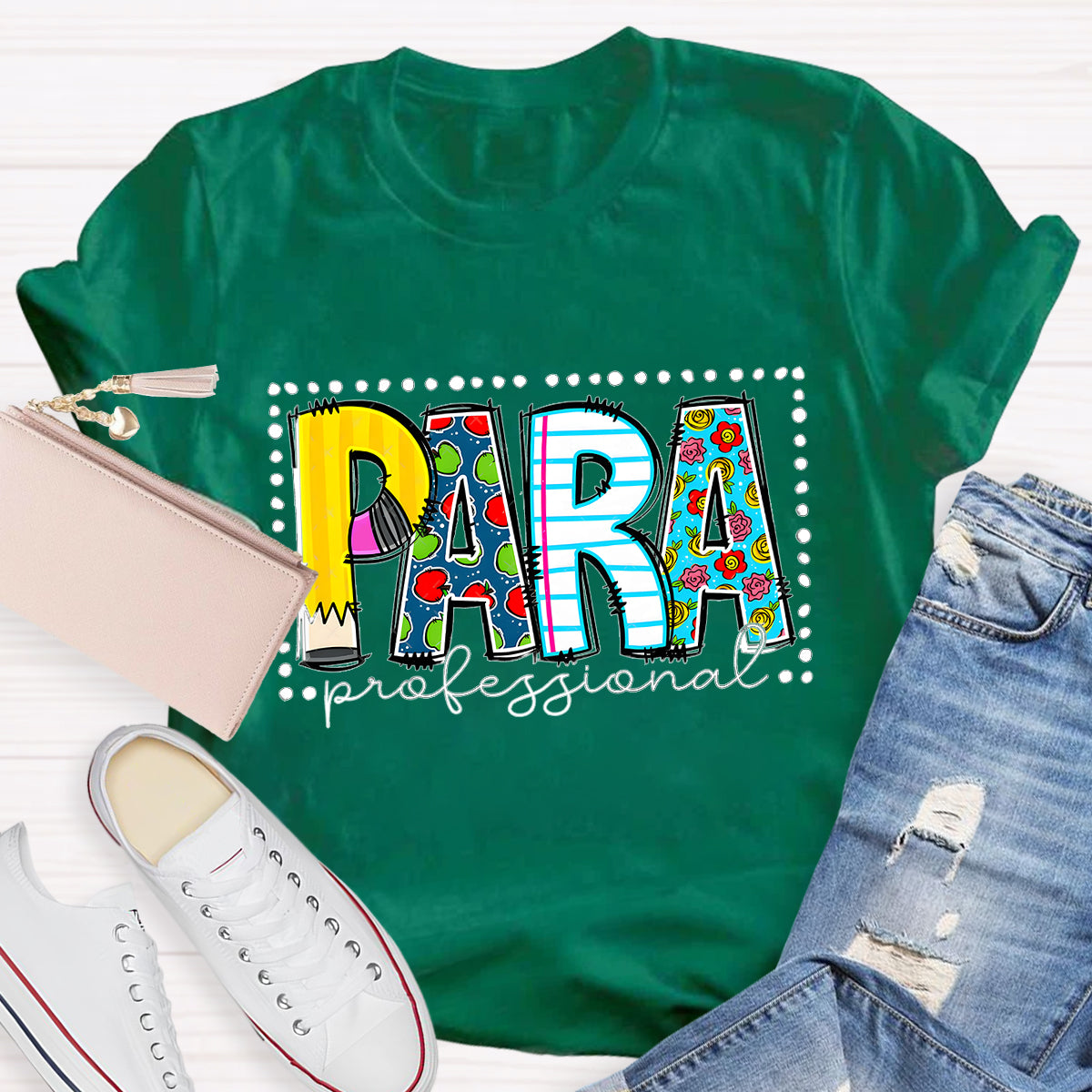 Para Professional Teacher With Heart T-Shirt