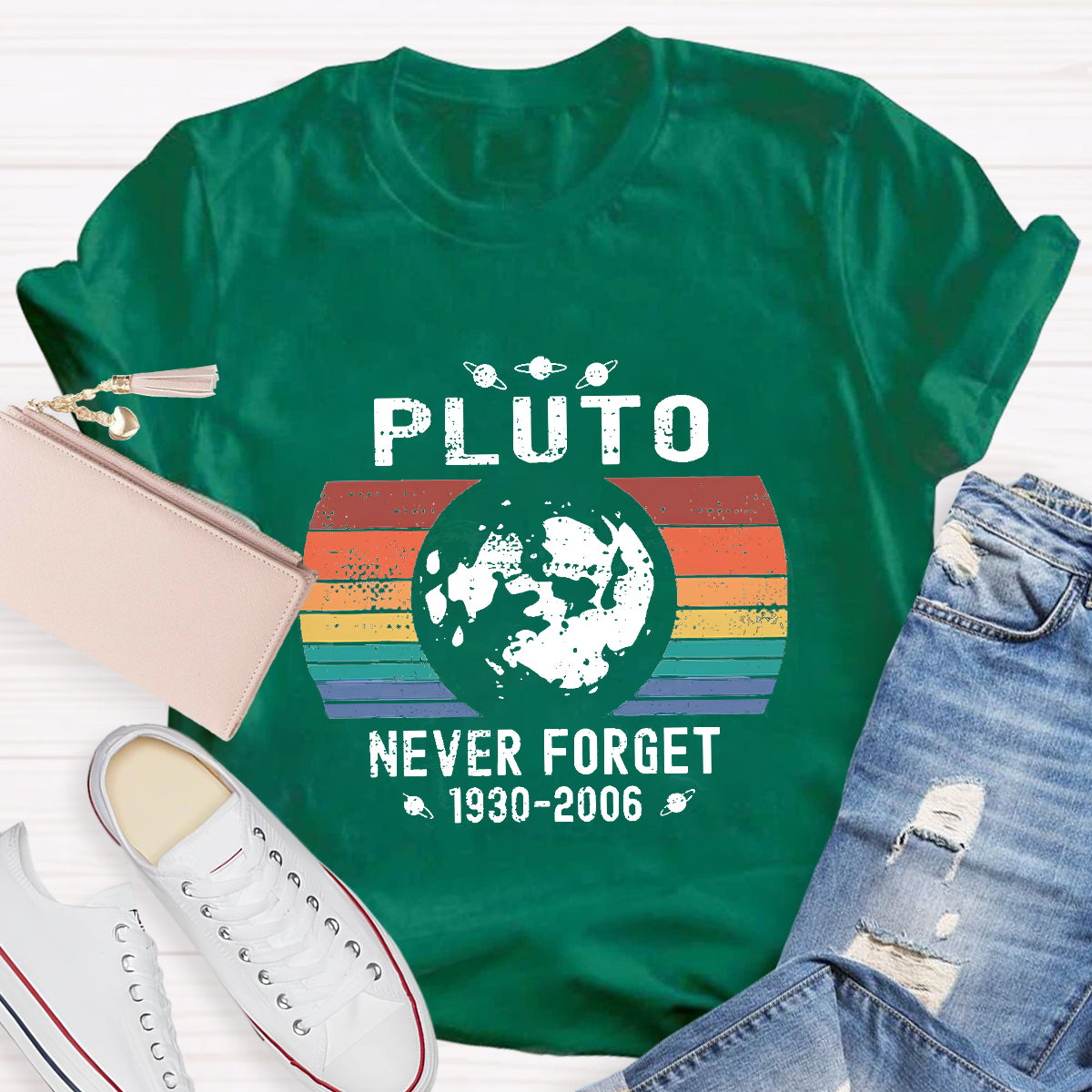 Pluto Never Forget Teacher T-Shirt