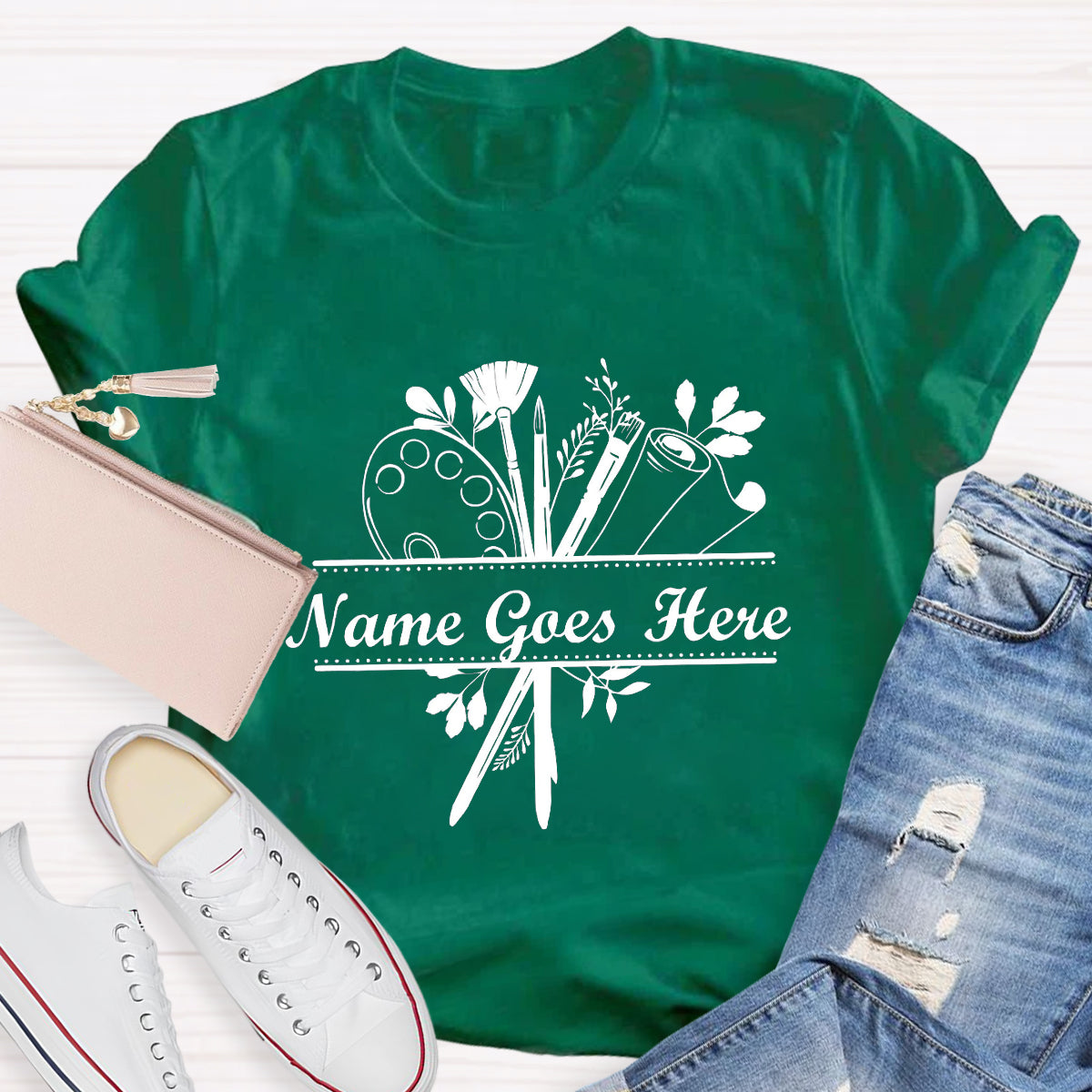 Personalized Art Teacher Name Goes Here T-Shirt
