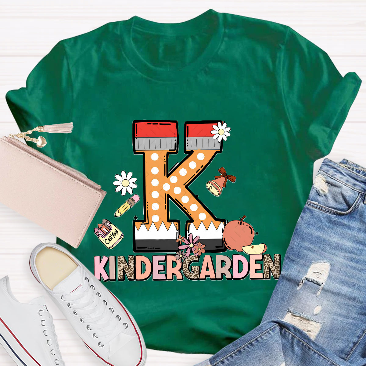 Personalized Grade K IS Symbol Of kindergarten Teacher T-Shirt
