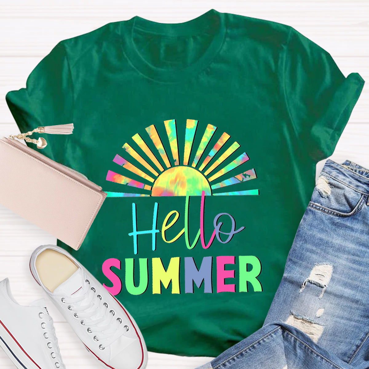 Hello Summer Sun Teacher T-Shirt