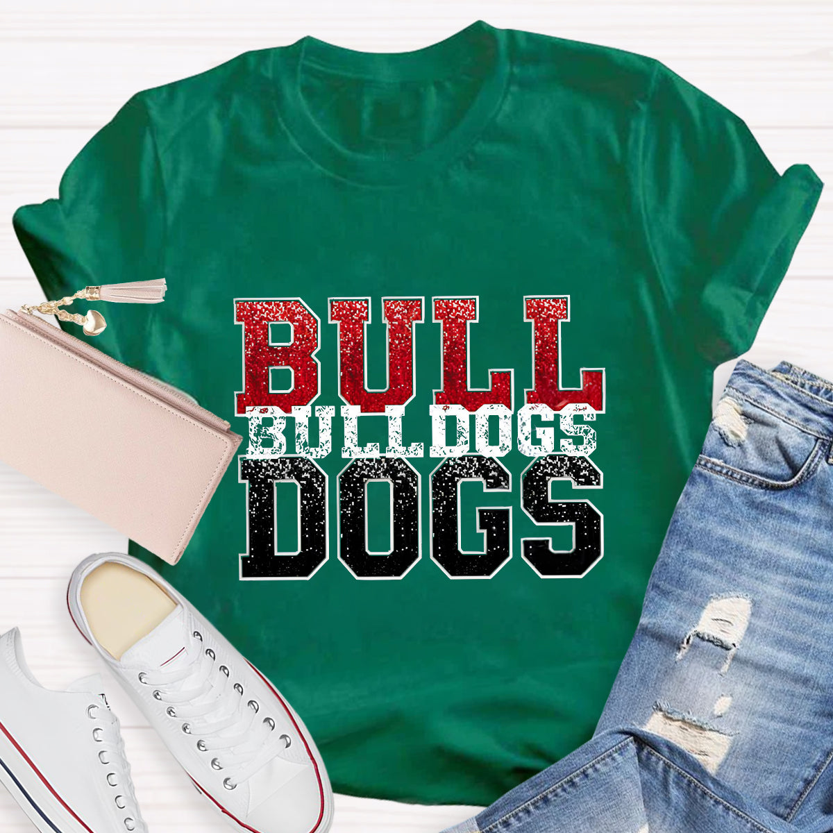 Personalized Mascot Bulldogs Teacher T-Shirt