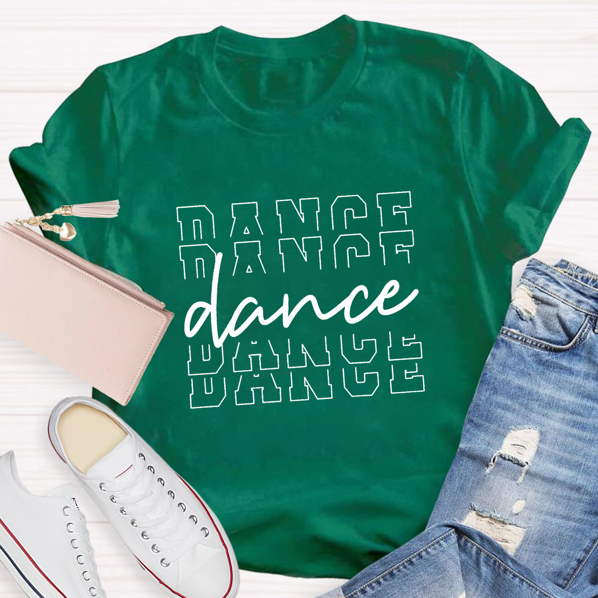 Dance Black Letters Teacher T-Shirt