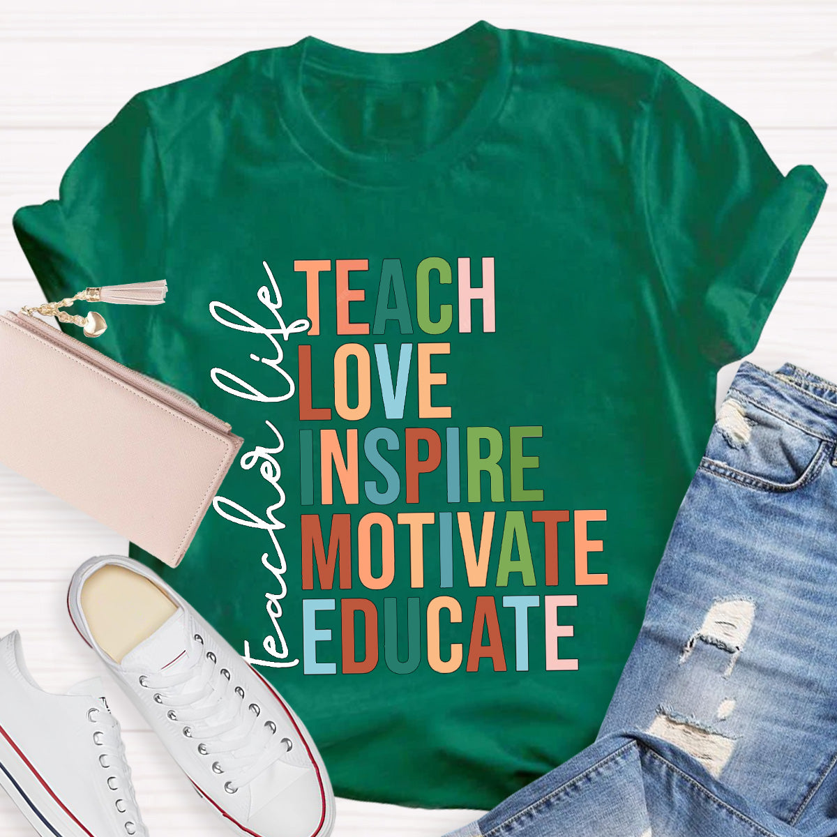 Teach Love Inspire Teacher T-Shirt