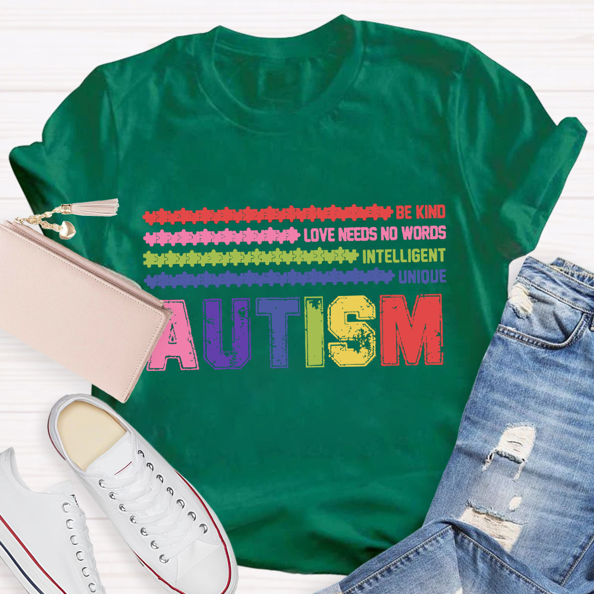 Autism Be Kind Love Need No Worlds Intelligent Unique T-Shirt